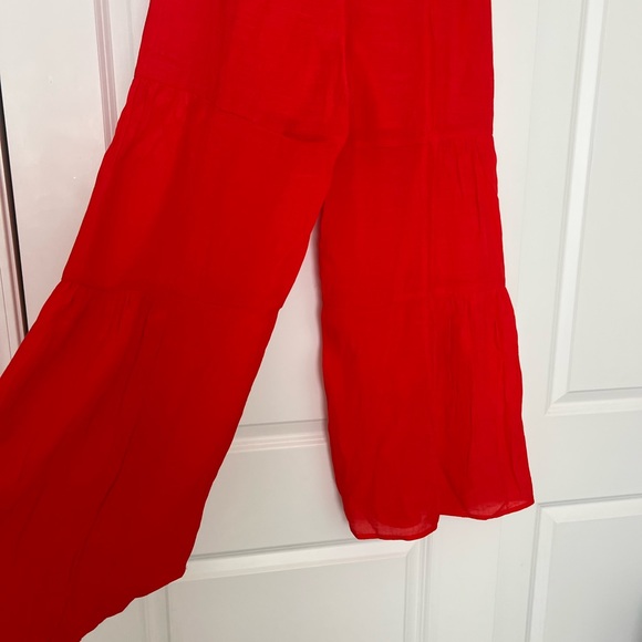 Nanette Lepore Vibrant Red Wide-Leg Pants - Picture 7 of 8
